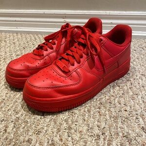 Red Nike Air Force 1’s
